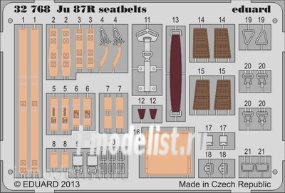 32768 Eduard 1/32 Фототравление привязные ремни Ju 87R seatbelts