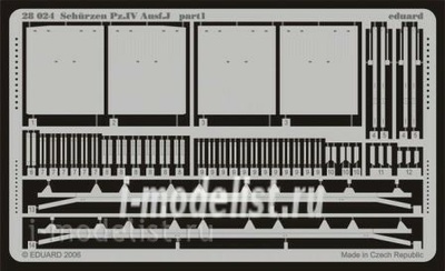 28024 Eduard 1/48 photo etched parts for Schurzen Pz.IV Ausf.J