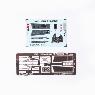 3DL48053 Eduard 1/48 3D декали для MiGG-21ПФ серый вариант SPACE