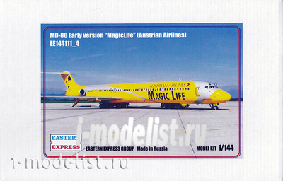 144111-4 Восточный экспресс 1/144 Авиалайнер MD-80 ранний Magic Life (Limited Edition)