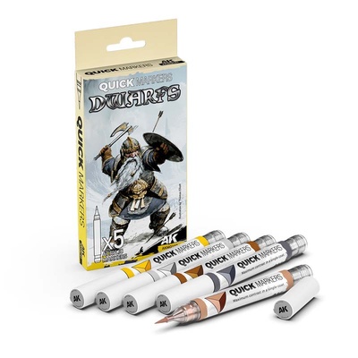 AKMQ107 AK Interactive Набор маркеров Quick Markers Гномы / Dwarfs