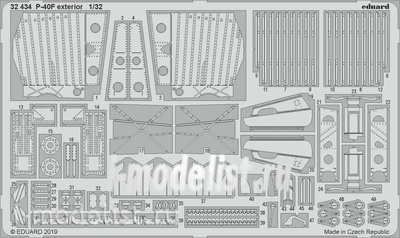 32434 Eduard 1/32 P-40F экстерьер