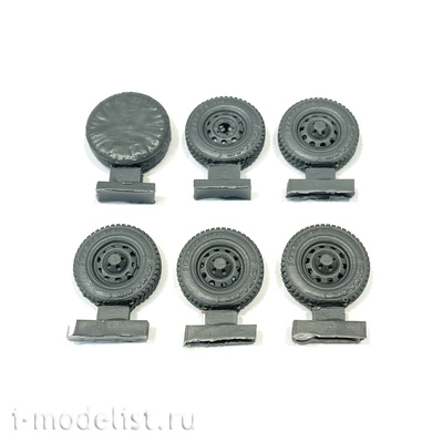 43051 GunTower Models Колеса уральского автомобиля (резина КАМА 219), 6 шт