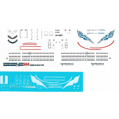 737500-02 PasDecals 1/144 Декаль на Boeng 737-500 Nord Avi