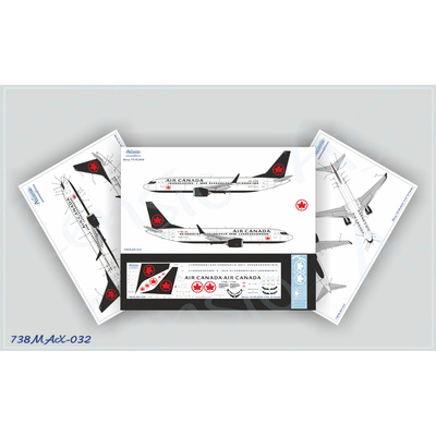 738MAX-032 Ascensio  1/144 Декаль для Boeing 737-8 MAX Air Canada