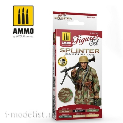 AMIG7029  Ammo Mig Набор акриловых красок SPLINTER CAMOUFLAGE / ВОЕННЫЙ ОСКОЛОЧНЫЙ КАМУФЛЯЖ
