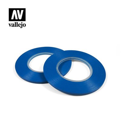 T07009 Vallejo Гибкая маскировочная лента 3 мм х 18 м / Flexible Masking Tape 3 mm x 18 m