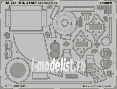 48738 Eduard 1/48 Фототравление MiGG-21BIS accessories