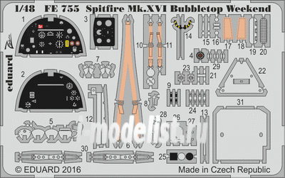 FE755 Eduard 1/48 Фототравление для Spitfire Mk.XVI  Weekend