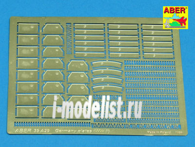 35 A029 Aber 1/35 Фототравление для Germany plates (WWII)