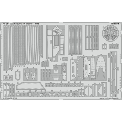 48951 Eduard 1/48 Фототравление для модели С-17/22UM3K exterior