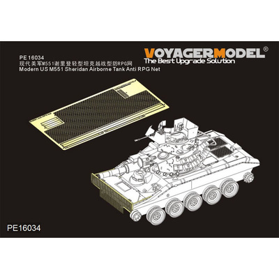 PE16034 Voyager Model 1/16 Фототравление для Modern US M551 Sheridan Airborne Tank Anti RPG Net