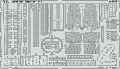 481007 Eduard 1/48 Фототравление для  Desert Babe upgrade set (Eduard)