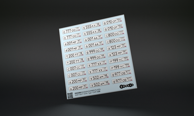 EM35004 Emboss 1/35 Регистрационные знаки транспортных средств в России ГОСТ 50577-2018 Тип 1 (