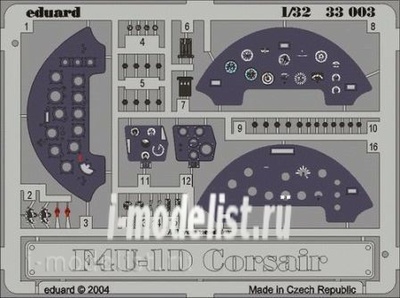 33003 Eduard 1/32 Фототравление F4U-1 dashboard     
