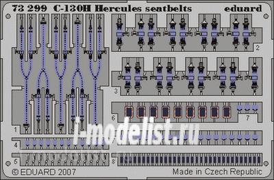 73299 Eduard 1/72 Фототравление для C-130H seatbelts    ITA