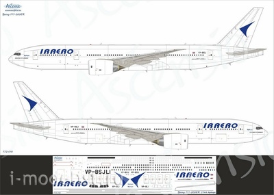 772-010 Ascensio 1/144 Декаль на самоёт Боеiнг 777-200 (ИрАэро)