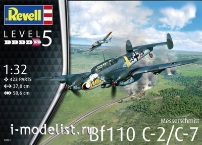 04961 Revell 1/32 Тяжелый истребитель  Messerschmitt Bf110 C-2/C-7