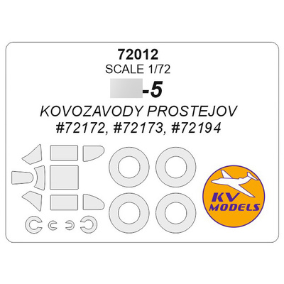 72012 KV Models 1/72 Маска окрасочная для Лавочкин-5 + маски на диски и колеса