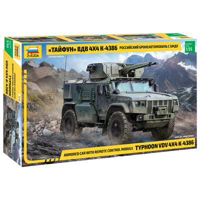 3648 Звезда 1/35 Российский бронеавтомобиль Тайфун ВДВ 4*4 К-4386 с БМДУ