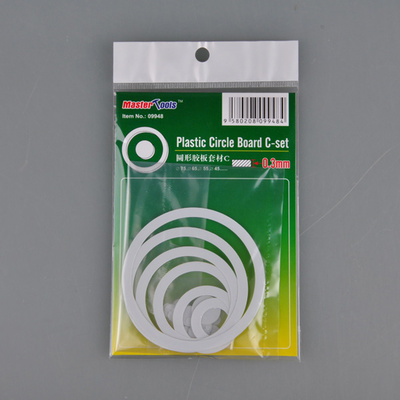 09948 Master Tools Набор пластиковых кружков и колец Plastic Circle Board C-set - 0.3mm .Plastic Circle Board Thickness:0.3mmLoop and disk , 17 kinds in total