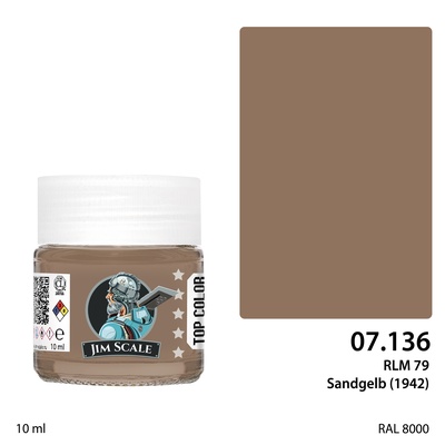 07.136 Jim Scale Краска спиртовая RLM 79 Sandgelb (1942)