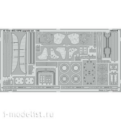 481032 Eduard 1/48 Фототравление для MiGG-19PM upgrade set