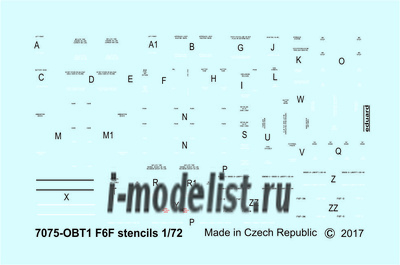 D72014 Eduard 1/72 Decal F6F those labels
