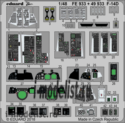 49933 Eduard 1/48 Фототравление для F-14D