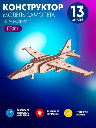 TR001 My_derevo Сборная модель Самолёт Грач