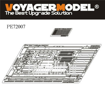 PE72007 Voyager Model 1/72 Фототравление для Российского танка тип 34/76 MOD.1941/1942