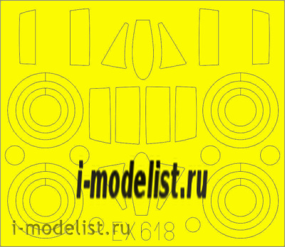 EX618 Eduard 1/48 Маска для MiGG-25PD TFace