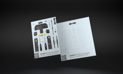 EM48017 Emboss 1/48 Набор рельефных деталей для модели китайского истребителя пятого поколения Chengdu J-20 Mighty Dragon 1/48 (MENG LS-002)
