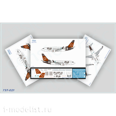 737-021 Ascensio 1/144 Декаль на самолёт 737-700, Fiji Airways