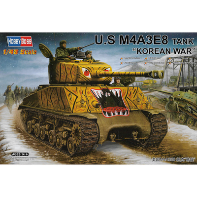 84804 HobbyBoss 1/48 Американский танк M4A3E8 Sherman (Корейская война)