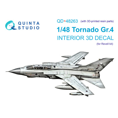 QD+48263 Quinta Studio 1/48 3D Декаль интерьера кабины Tornado GR.4 (Revell) (с 3D-печатными деталями)