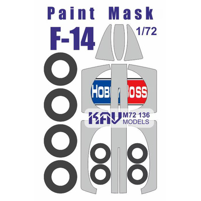 M72 136 KAV models 1/72 Окрасочная маска на F-14 (HobbyBoss)