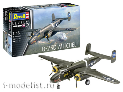 04977 Revell 1/48 American twin-engine North American B-25 Mitchell bomber