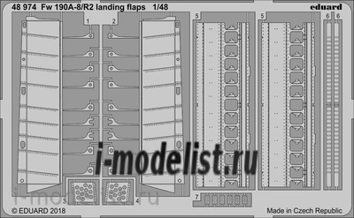 48974 Eduard 1/48 photo etched parts for the Fw 190A-8/ R2 flaps