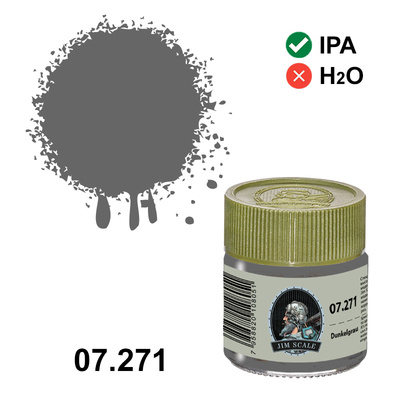 07.271 Jim Scale Alcohol paint Dunkelgrau color, 10 ml.