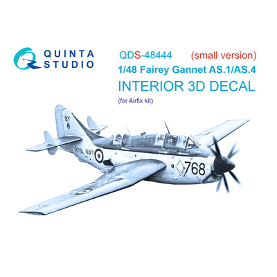 QDS-48444 Quinta Studio 1/48 3D Декаль интерьера кабины Fairey Gannet AS.1_AS.4 (Airfix) (малая версия)