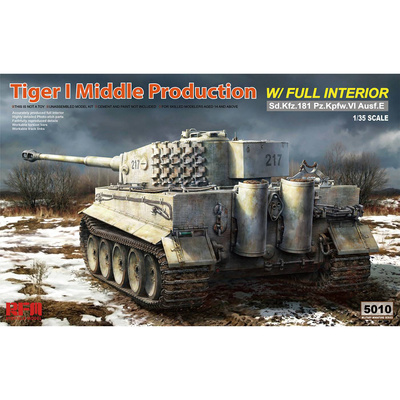 RM-5010 Rye Field Model 1/35 Тяжелый танк Tiger I Middle Production с полным интерьером