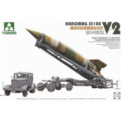 5001 Takom 1/72 Немецкая баллистическая ракета V-2 (Фау-2) с тягачом и прицепом