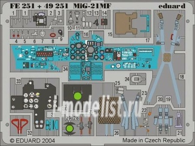 49251 Eduard 1/48 Фототравление для MiGG-21MF 