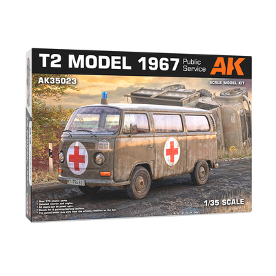 AK35023 AK Interactive 1/35 Фургон T2 1967 года общественное обслуживание