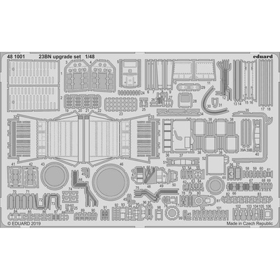 481001 Eduard 1/48 Набор фототравления MiGG-23БН набор дополнений