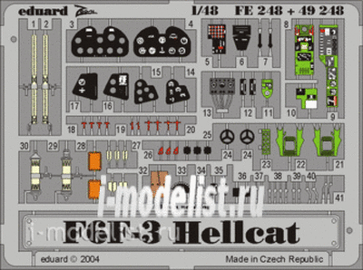 FE248 Edward 1/48 Color photo-etching for F6F-3