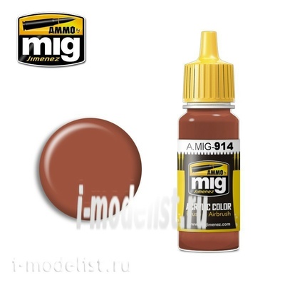 AMIG0914 Ammo Mig Краска акриловая RED BROWN LIGHT (светлый красно-коричневый)