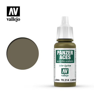 70314 Vallejo Краска акриловая `Panzer Aces` Брезент / Canvas