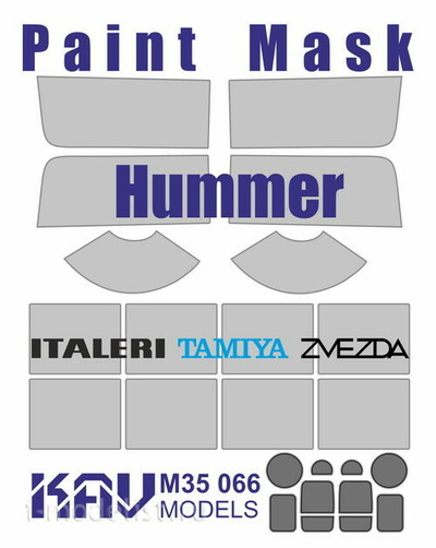M35 066 KAV models 1/35 Окрасочная маска на Hummer (Italeri, Tamiya, Звезда)